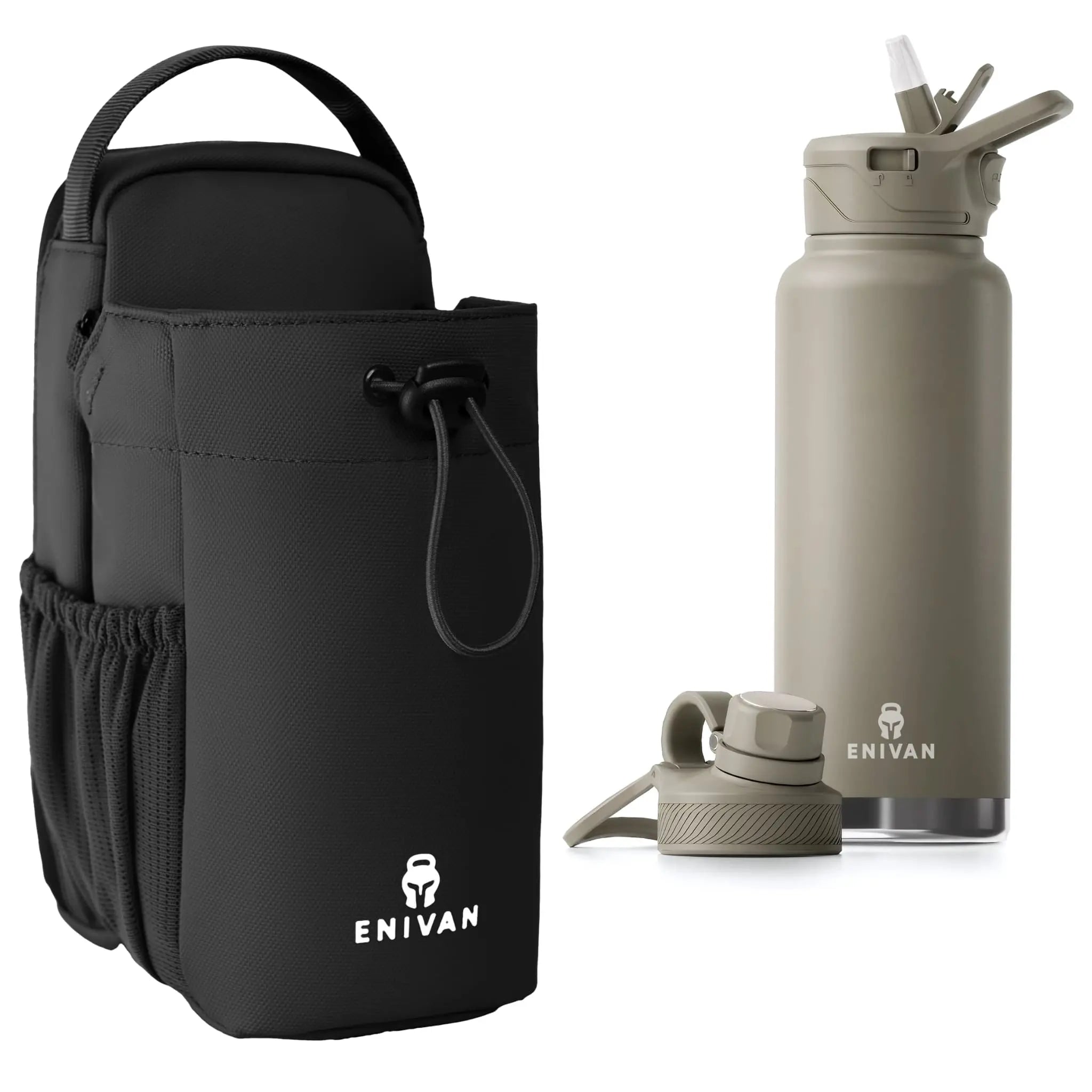 PACK SAC MAGNÉTIQUE NOIR AVEC GOURDE ISOTHERME ENIVAN Enivan